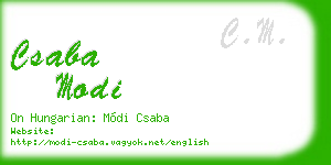 csaba modi business card