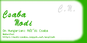 csaba modi business card